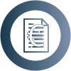 Icône représentant un document avec le symbole euro, symbolisant le devis gratuit
