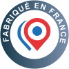 Icône représentant une épingle bleu et rouge, symbolisant la fabrication française