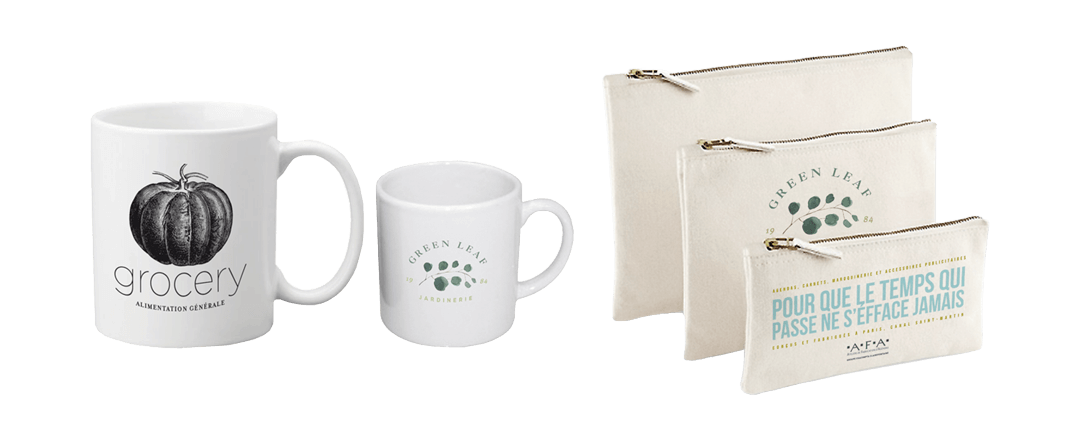 Personnalisation de Tote bags et de mugs