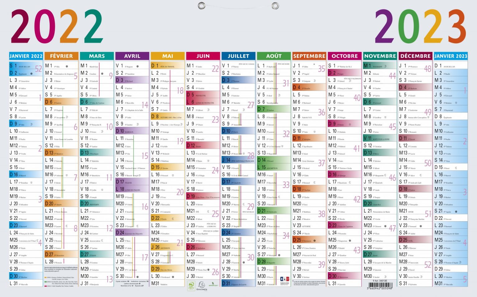 Fabrication de calendriers publicitaires personnalisés, à Paris