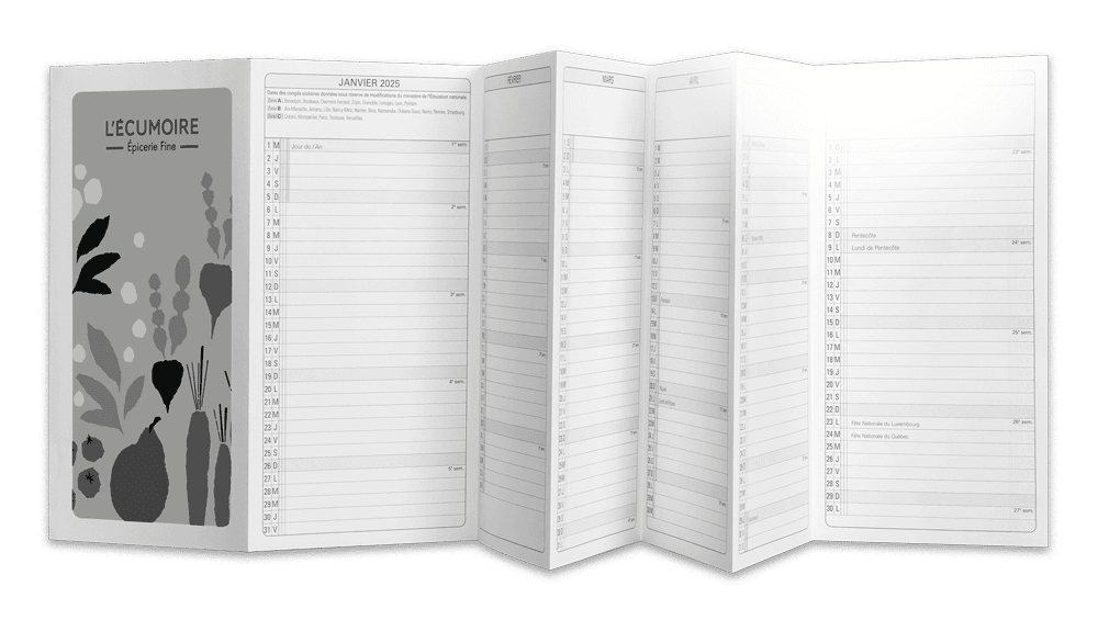 Calendrier dépliant