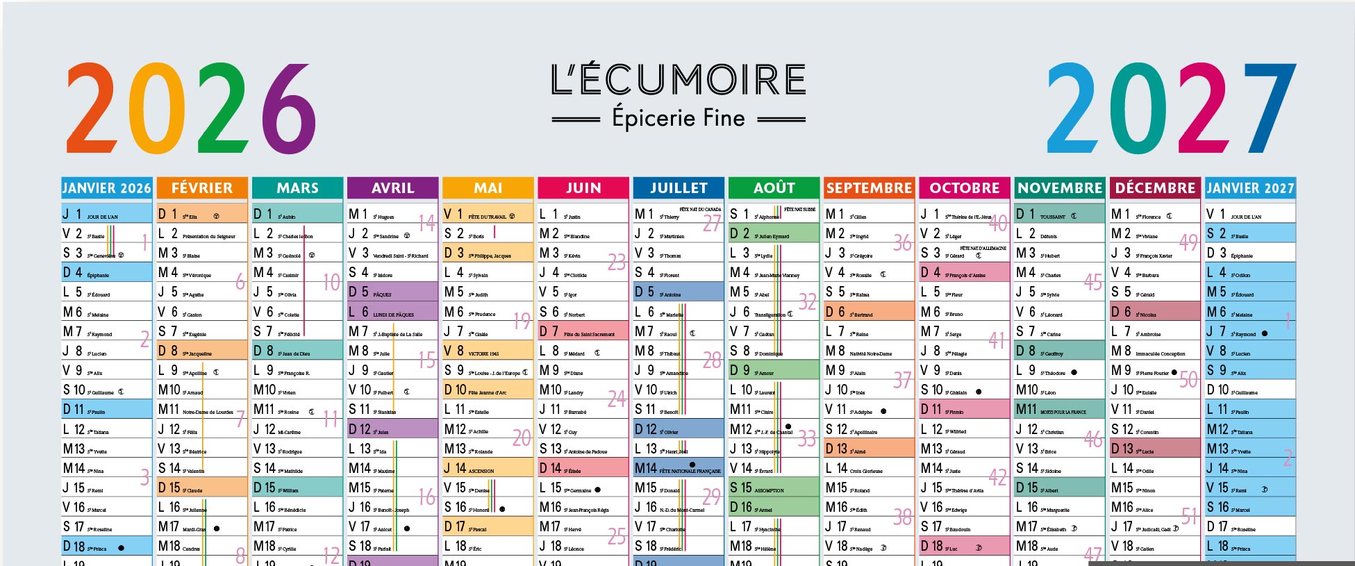 Calendrier l'écumoire