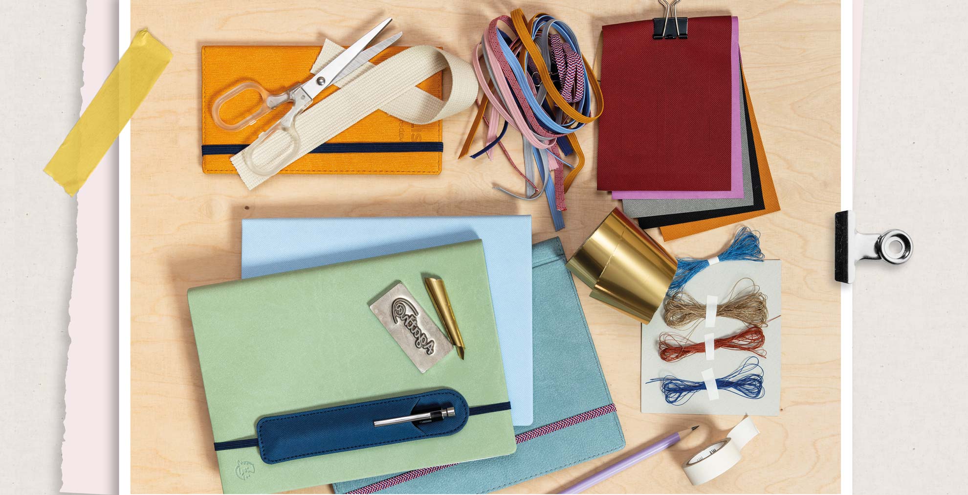 Éléments de matières pour customiser un agenda.