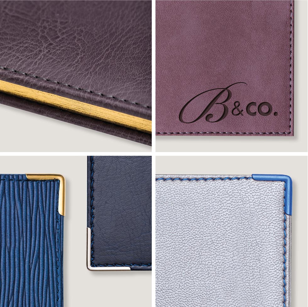 éléments d'agendas zoomé sur des détails et des matiéres.